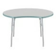 thumbnail image 3 of ECR4Kids 48in Crescent Contour Thermo-Fused Adjustable Activity Table Grey/Seafoam/Silver - Standard Swivel, 3 of 4