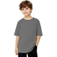 thumbnail image 3 of Favoffer Kids' Basic Solid Loose Short Sleeve Top Unisex, Breathable Soft T-shirt, Summer Casual Tee for Daily, Outdoor, Home Wear, Teens (5-15Y), 3 of 7