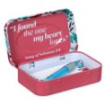 Set of 6 CLY Tin Prayer Boxes with Notepads and Pencils, 4x2.5 in
