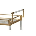 thumbnail image 5 of Baxton Studio Savannah Contemporary Glam and Luxe Gold Metal and Glass Wine Cart, 5 of 7