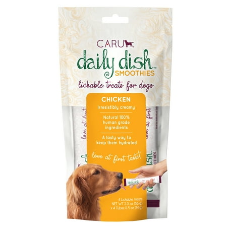 UPC: 0851395005893 | CARU Daily Dish Smoothie Lickable Treat for Dogs – Chicken 2 oz 4 count
