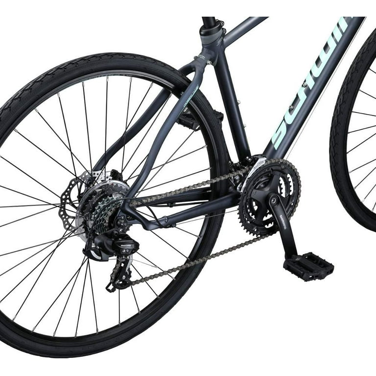 Schwinn Vantage Mens Womens Sport Hybrid Bike 18 24 Speed Drivetrain Aluminum Frame Flat Bar Disc Brakes Smooth Ride Technology Multiple Colors