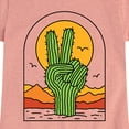thumbnail image 3 of Instant Message - Cactus Peace Sign - Toddler & Youth Girls Short Sleeve Graphic T-Shirt, 3 of 7