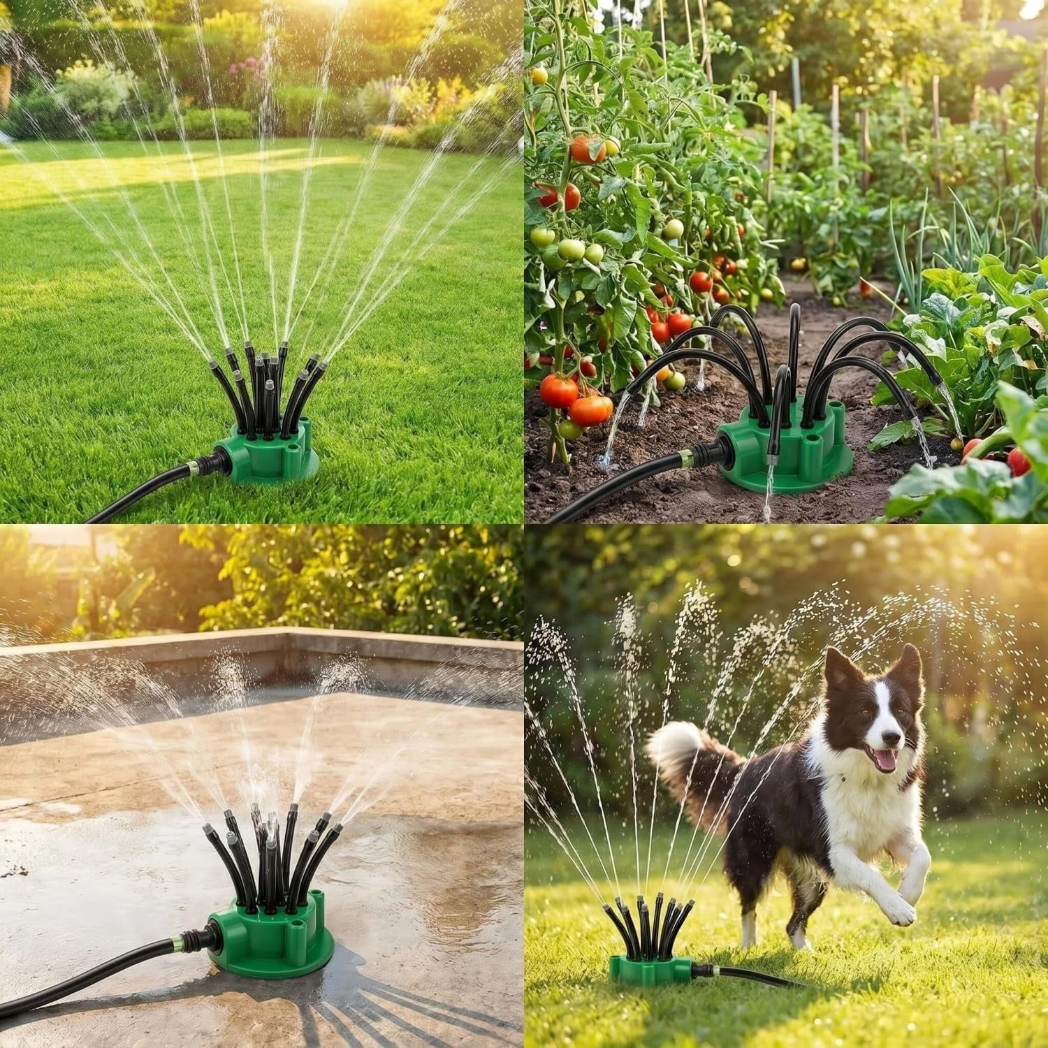 Adjustable Oscillating Sprinkler Wide Coverage,Multi Directional Lawn Sprinkler for Yard