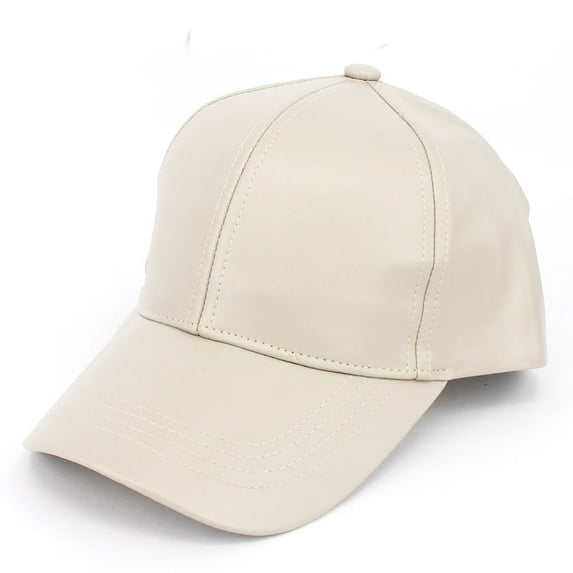 NYFASHION101 Faux Leather Adjustable Snapback Baseball Cap Hat - Gray