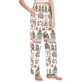 thumbnail image 2 of FORMRS Women's Pajama Pants with Pockets Soft Comfy Loungewear Sleep Bottom, Sizes S-2XL, Green Nordic Christmas House, 2 of 8