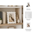 thumbnail image 5 of Decorative Scallop Edge Picture Frame for Home Decor - Photo Frame for Tabletop Accent, Mantel, or Living Room Display - Bedroom Nightstand Styling or Office Desk Decoration - 8", White, 5 of 10