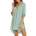 thumbnail image 2 of Antinious Women Short Sleeved Summer Knee Length Dress,Green,L, 2 of 5