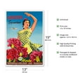 thumbnail image 2 of Andalusia Spain (Andalusien Spanien) - Iberia Air Lines of Spain - Flamenco Dancer (German poster) - Vintage Travel Poster by Goros c.1958 - Master Art Print (Unframed) 13in x 19in, 2 of 4