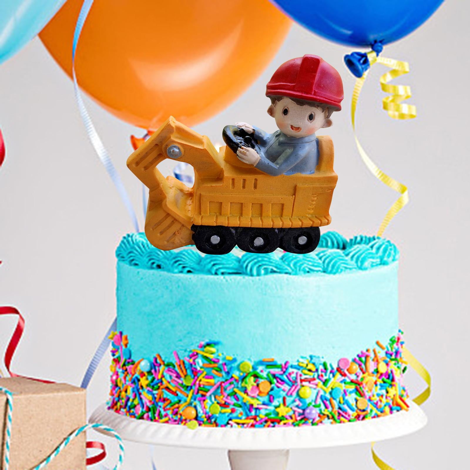 Resin Vehicle Toy Decorations, Ornament Construction Vehicles, Mini