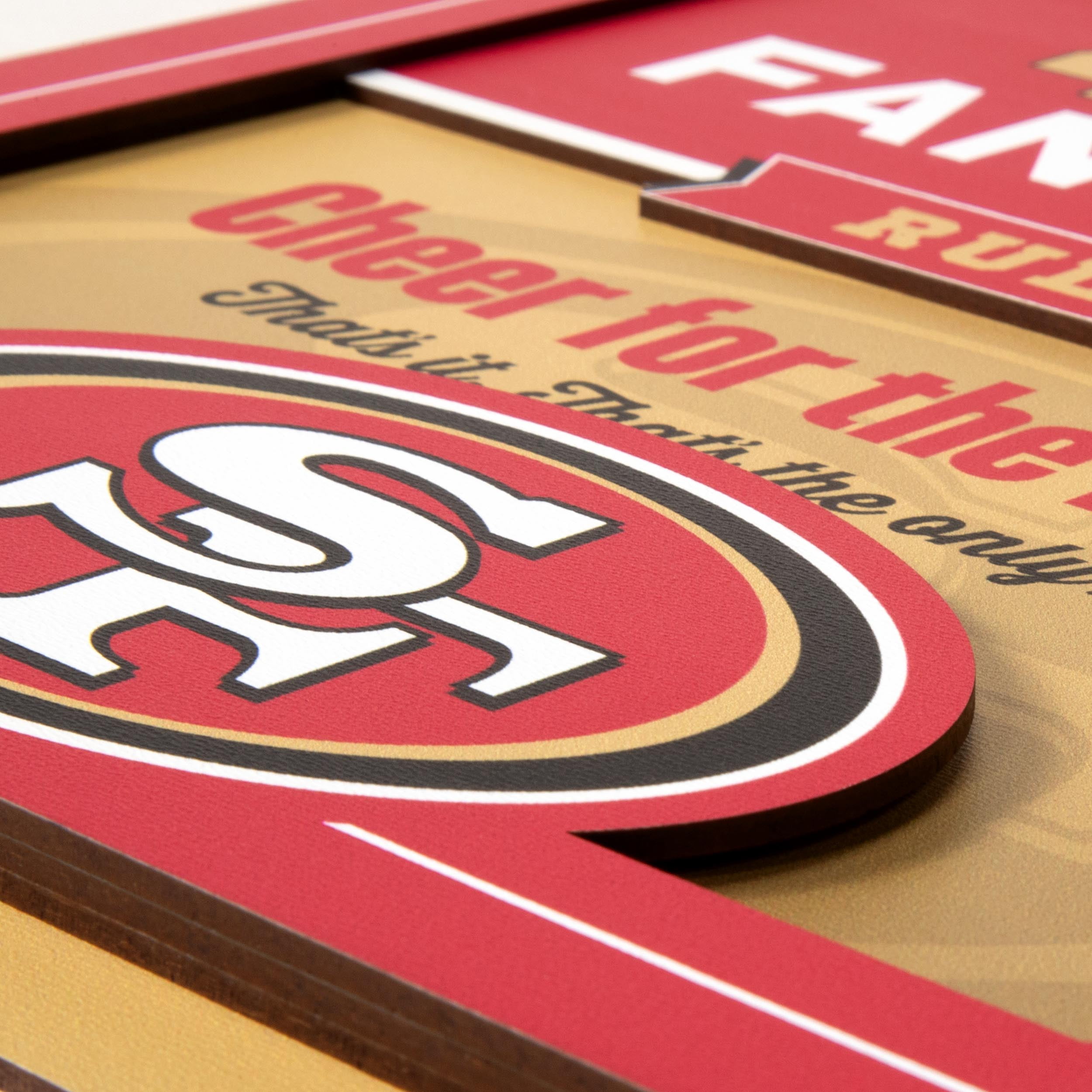 YouTheFan NFL San Francisco 49ers Fan Rules 3D Wall Art