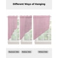thumbnail image 4 of Pink Burlap Texture Swag Valances for Windows, Farmhouse Vintage Pink Rod Pocket Sheer Valances for Small Windows, Swag Toppers Light Filtering for Kitchen Living Room 2 Panels 36''x36'', 4 of 6