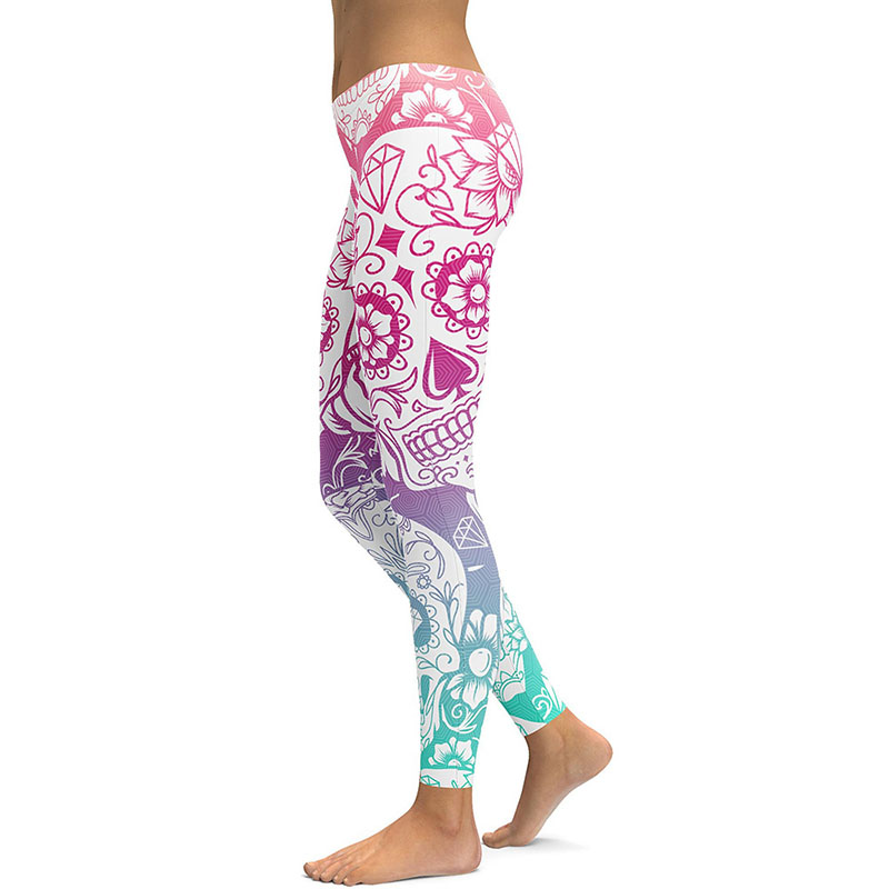 skull yoga leggings