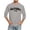 Grey, variant on ZXLBBD Mens T Shirts 3/4 Sleeve Letter Print Classic Fit T-Shirt Crew Neck Vintage Loose Soft Graphic Tee T Shirts for Man Casual,Blue,L
