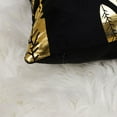 thumbnail image 7 of Unique Bargains 1 Piece Gold Foil Print Decorative Throw Pillow Cover 18" x 18" Black&Gold, 7 of 7