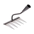 thumbnail image 1 of DOLITY Garden Rake Carbon Steel Agricultural Cultivator Rake Lawn/Leaf Rake Sharp Tines with 5 Tines, 1 of 9