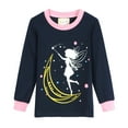 thumbnail image 2 of Little hand Pyjamas pour Filles Tout-Petits Glowing Girl Moon Ensemble de Pyjama 4T, 2 of 9