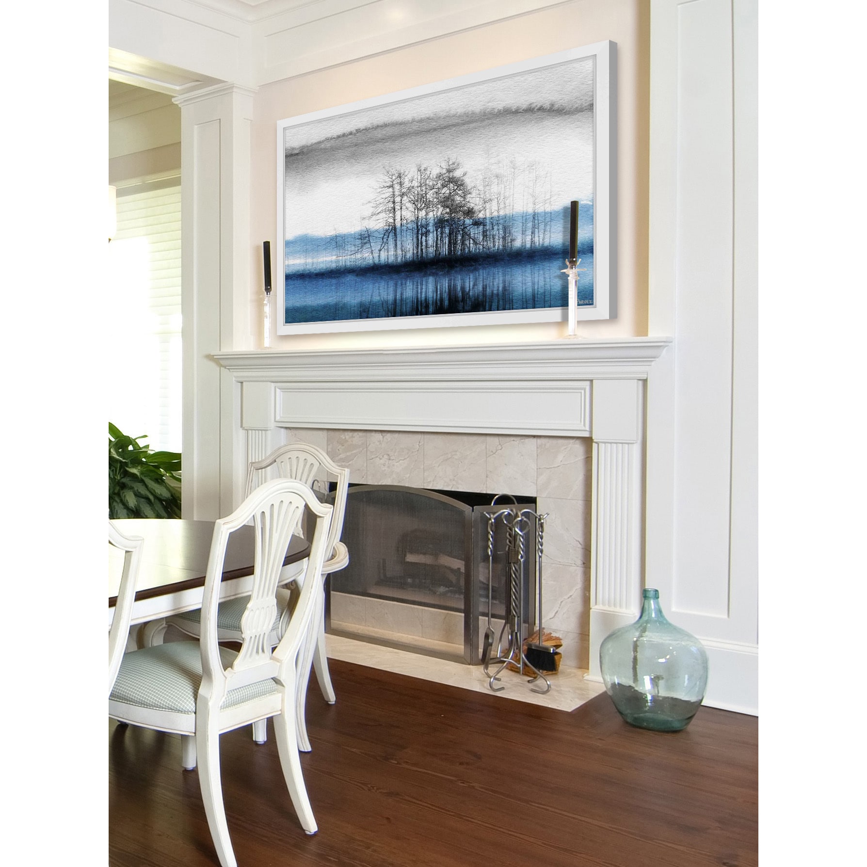 Parvez Taj "Tree Isle Reflects" Framed Painting Print