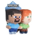 thumbnail image 2 of Minecraft: Small Steve Alex Figure Plush Squeaker Pet Toy- 2pk backercard, 2 of 5