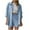 Light Blue, variant on Mgmyaa Women's Set Casual Tracksuit Button Down 3/4 Sleeve Shirt Drawstring Shorts with Pockets 2 Piece Lounge Set