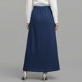 thumbnail image 3 of Maxi Wrap Skirts for Women Summer Elastic High Waisted Casual A Line Long Linen Skirt with Pockets, 3 of 7