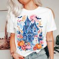 thumbnail image 2 of Spooky Haunted House Halloween T-Shirt, Cute Ghost Pumpkin Graphic Tee, Retro Fall Shirt, Spooky Season Apparel Gift - White, L, 2 of 5