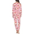 thumbnail image 3 of FKELYI Cartoon Santa Pjs 2 Packs Breathable Candy Cane Women Christmas Pajamas Size XL Leisure Women Pajama Sets Pants with Pockets, 3 of 5