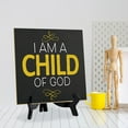 thumbnail image 3 of I Am A Child Of God 5"x 5" Square Table Sign With Acrylic Easel | Religious Home & Office Decor, 3 of 8