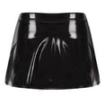 thumbnail image 4 of Minifalda de charol con aspecto mojado para mujer, ropa para discoteca de baile en barra, faldas cortas con frente abierto, faldas ceñidas con un botón, ropa para mujer, 4 of 5