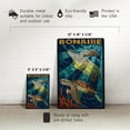 thumbnail image 5 of Bonaire, Dutch Caribbean, Sea Turtle Mosaic (12x18 Aluminum Art, Indoor Outdoor Metal Sign Decor), 5 of 5