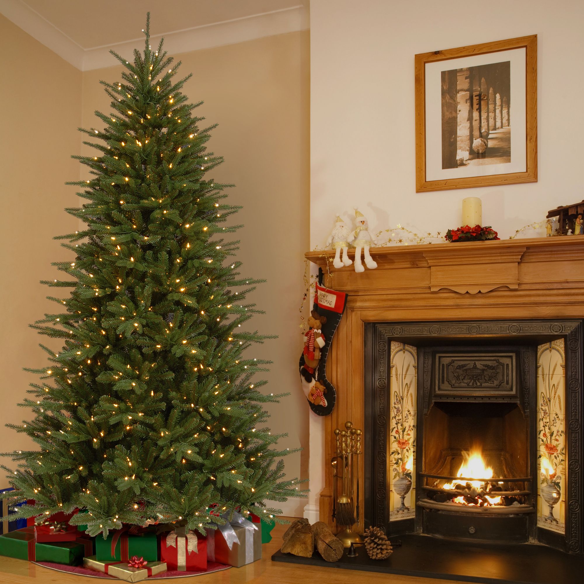 National Tree Company 7.5 ft. Easton Spruce Tree with Dual Color® LED Lights