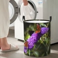 thumbnail image 5 of Sikiie butterfly bush flower Print Round Dirty Clothes Basket, Waterproof Standing Foldable Storage Basket, for Laundry Room, Bedroom, Bathroom Storage-Small, 5 of 6