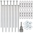 thumbnail image 1 of Anclajes para Tierra CAMNWAMN Resistentes para Camping 12 piezas de 30 cm, 1 of 6