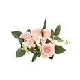 thumbnail image 2 of Mecorevxz Valentines Day 20cm Silk Rose Wreath Party Gathering Wedding Candlestick and Candle Decor Valentines Ambiance Enhancer(Pink), 2 of 7