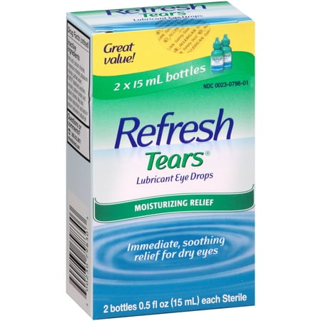 Refresh Tears® gouttes oculaires lubrifiantes 2-0,5 fl. onces. Bouteilles