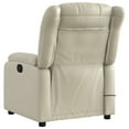 thumbnail image 4 of vidaXL Massage Recliner Chair, Adjustable Recliner with 6-Point Vibration Massage, Cream Leather, 4 of 5