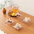thumbnail image 3 of Expositores de comida YFEEN, elevadores de mesa para postres, oro rosa, juego de 4, 3 of 5