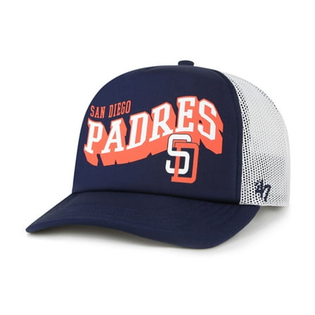 Men's '47 Navy San Diego Padres Meander Foam Trucker Snapback Hat