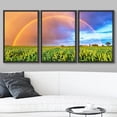thumbnail image 2 of wall26 Framed Canvas Print Wall Art Set Pastel Sky Sunset Rainbow Farm Field Nature Wilderness Photography Realism Decorative Landscape Colorful for Living Room, Bedroom, Office - 16"x24"x3, 2 of 5