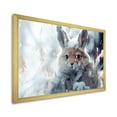 thumbnail image 2 of Designart "Winter Wonderland Frosty Bunny Scenery" Landscapes Framed Wall Art Decor - Traditional Brown Winter Landscape Entryway Framed Wall Art, 2 of 6