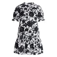 thumbnail image 5 of Time and Tru Women's Cotton Double Cloth Mini Dress with Drop Waist, Sizes XS-XXXL, 5 of 5