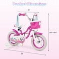 thumbnail image 3 of Gymax Vélo pour Enfants 12 Pieds' avec Roues Stabilisatrices, Freins à Rétropédalage à Main, Selle et Guidon Ajustables, 3 of 10
