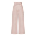 thumbnail image 4 of Baqcunre Women Solid Color Thin Belt Design Sense Workplace Suit Pants,Color Pink,Size S-XL, 4 of 9