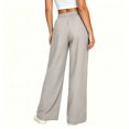 thumbnail image 4 of JnLxul Wide Leg Pants for Women Elastic Waist Drawstring Loose Summer Casual Lightweight Pants with Pockets(Large,Gray), 4 of 8
