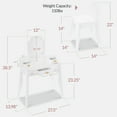 thumbnail image 2 of Best Choice Kids Wooden Pretend Play Vanity and Chair Set w/ Mirror  Little Girls Makeup Table with 3 Drawers, White, 2 of 8
