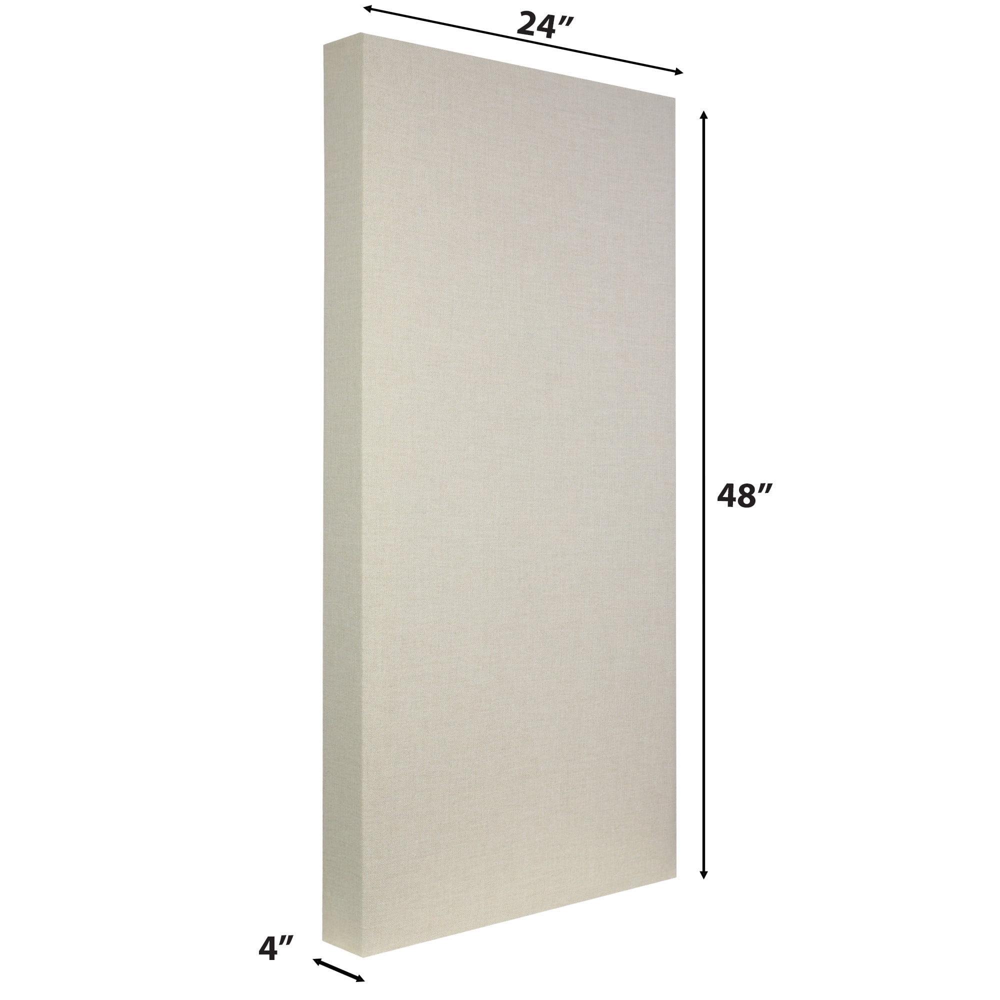 ATS Acoustics ECO Panel Low-VOC Professional Studio Recording Booth Sound Absorbing Acoustic Panel 24" x 48" x 4" (Cream)