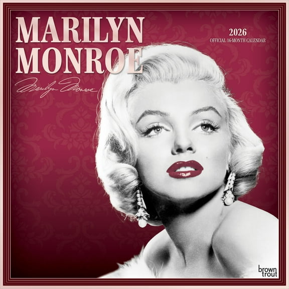 Marilyn Monroe OFFICIAL | 2026 12x24" (Hanging) Wall Calendar | Plastic-Free