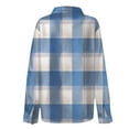 thumbnail image 5 of LIZUOJUNF Plaid Shirts for Women Button Down Shirts Long Sleeve Business Casual Tops Fall Winter Jackets Tops Trendy, 5 of 5