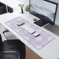 thumbnail image 2 of Sleek Pastel Checkered Desk Mat - Aesthetic Office Decor, Extra Large Mouse and Laptop Pad, Game Mat - Revolutionize Your Workspace, Size 31.5x11.8in., 2 of 7