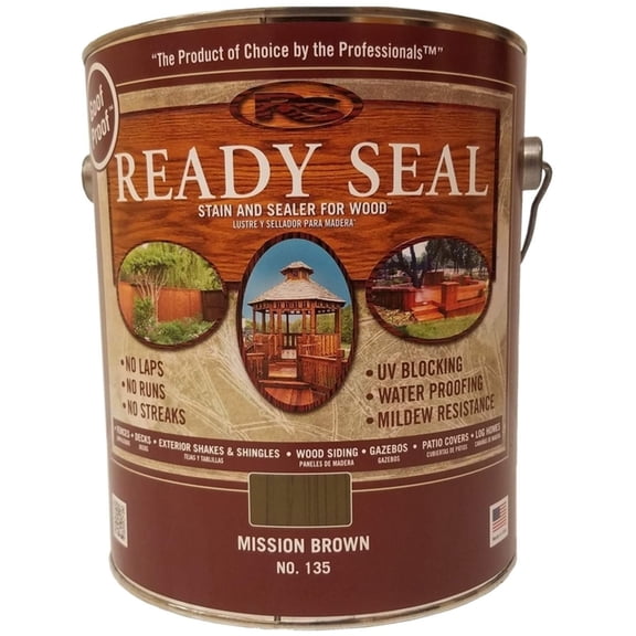 Ready Seal Goof Proof Semi-Transparent Mission Brown Oil-Based Wood Stain and Sealer 1 Gal